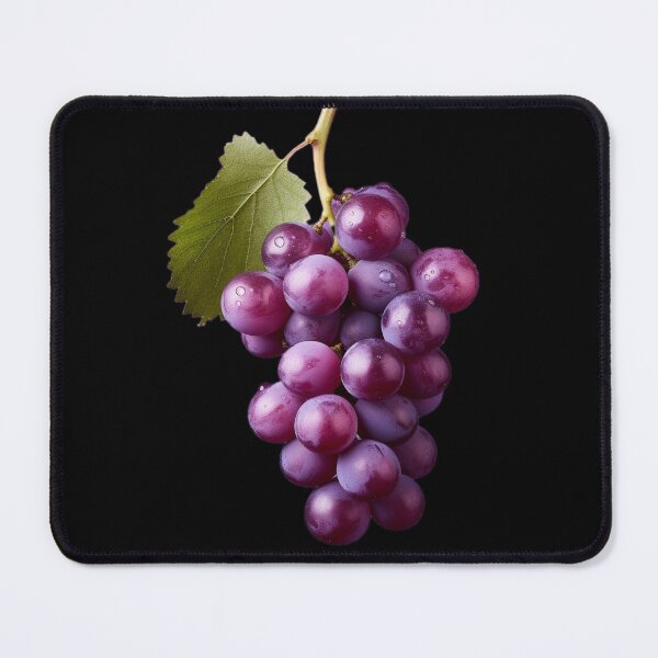 Item preview, Purple Grapes on Black Background – Elegant Wine Fruit Botanical Art designed and sold by @majovegana.
