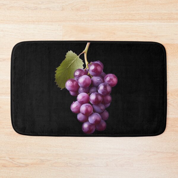 Item preview, Purple Grapes on Black Background – Elegant Wine Fruit Botanical Art designed and sold by @majovegana.