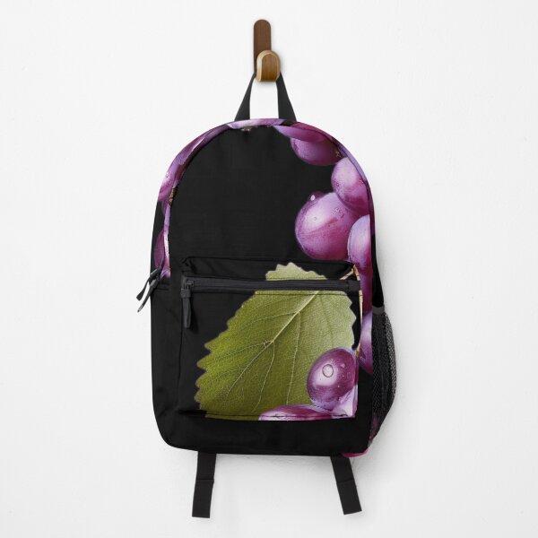 Item preview, Purple Grapes on Black Background – Elegant Wine Fruit Botanical Art designed and sold by @majovegana.