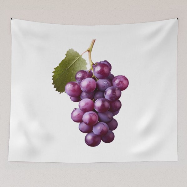 Item preview, Purple Grapes on Black Background – Elegant Wine Fruit Botanical Art designed and sold by @majovegana.