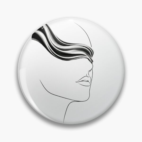 Item preview, Silent Vision – Minimal Line Art Portrait of Inner Strength designed and sold by ChibiBloom.