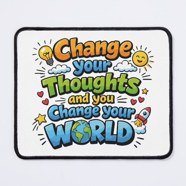 Item preview, Change Your Thoughts and You Change Your World Happy designed and sold by Arte Cartoon From TagTeam Group.