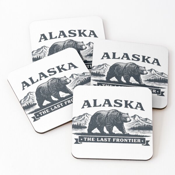 Item preview, Alaska The Last Frontier Vintage Bear Woodcut designed and sold by Lordenzoo.