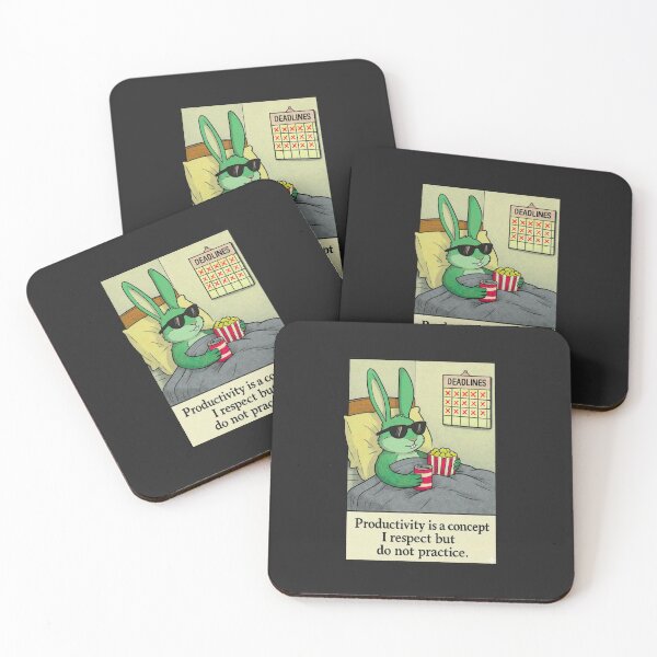 Item preview, Productivity is a Concept I Respect Funny Rabbit Procrastination Quote Art designed and sold by Wonder Pixel Studio.