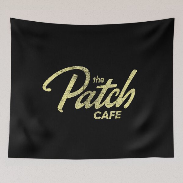 Item preview, Vintage Distressed Aesthetic The Patch Cafe Retro Script Typography Design designed and sold by Daisy Grimes.