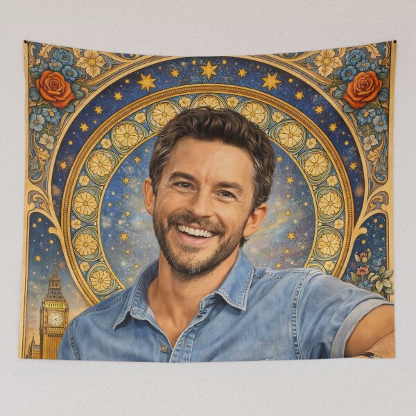 Item preview, Jonathan Bailey (Portrait A. Mucha) designed and sold by ~ Th*mas ~.