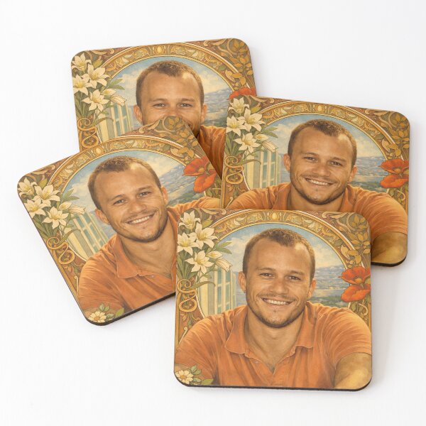 Item preview, Heath Ledger (Portrait A. Mucha) designed and sold by ~ Th*mas ~.