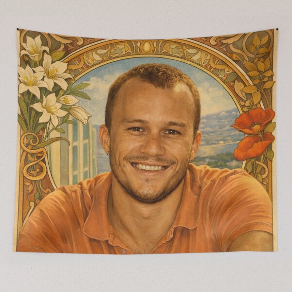 Item preview, Heath Ledger (Portrait A. Mucha) designed and sold by ~ Th*mas ~.