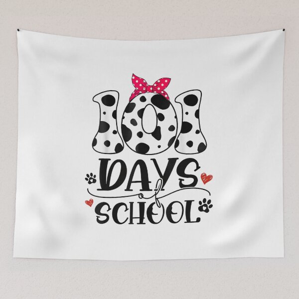 Item preview, 101 Days of School Dalmatian Puppy Spots Bow Tie Teacher Student designed and sold by Daisy Grimes.