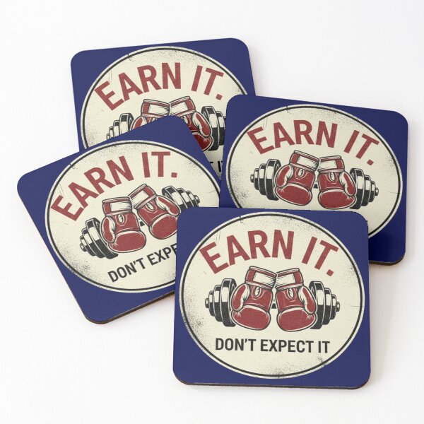 Item preview, Earn It Don’t Expect It Gym Motivation Quote | Boxing Fitness Design designed and sold by SV-Creation.