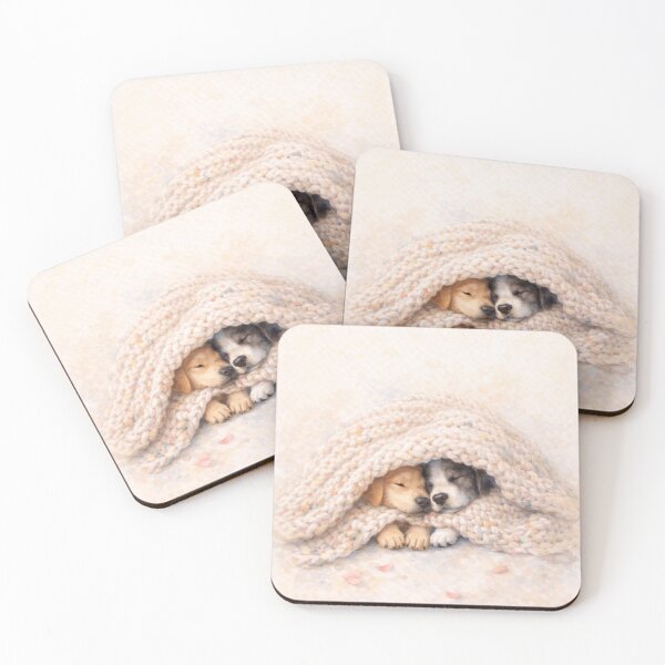 Item preview, Always Better Together – Cute Watercolor Puppies designed and sold by inspired-works.