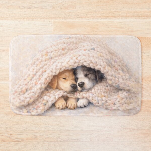 Item preview, Always Better Together – Cute Watercolor Puppies designed and sold by inspired-works.