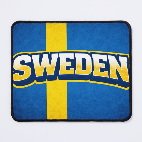 Item preview, Sweden Flag Design – Swedish Pride Bold Typography Art designed and sold by GarnerSupplyCo.