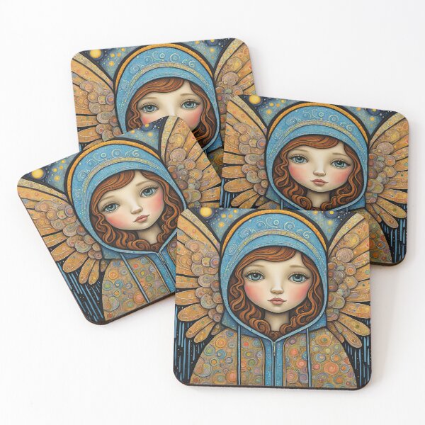 Item preview, Angel with wings wearing a hoodie in the rain designed and sold by Colin Bentham.