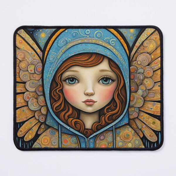Item preview, Angel with wings wearing a hoodie in the rain designed and sold by Colin Bentham.