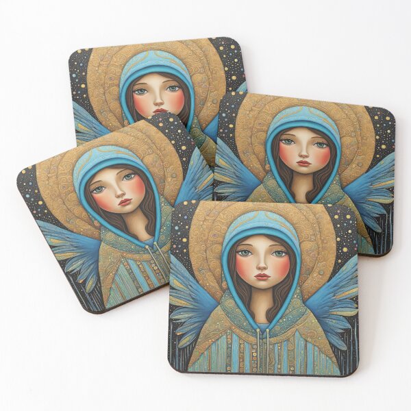 Item preview, Angel with wings wearing a hoodie in the rain designed and sold by Colin Bentham.