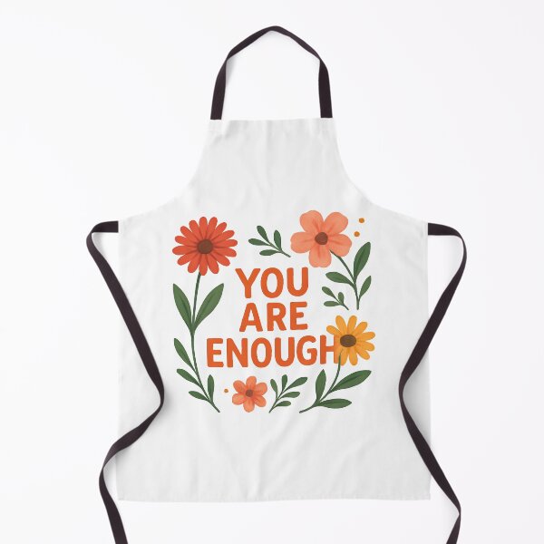 Item preview, Inspirational Floral Quote You Are Enough Positive Message. designed and sold by The-T-In-Retro.