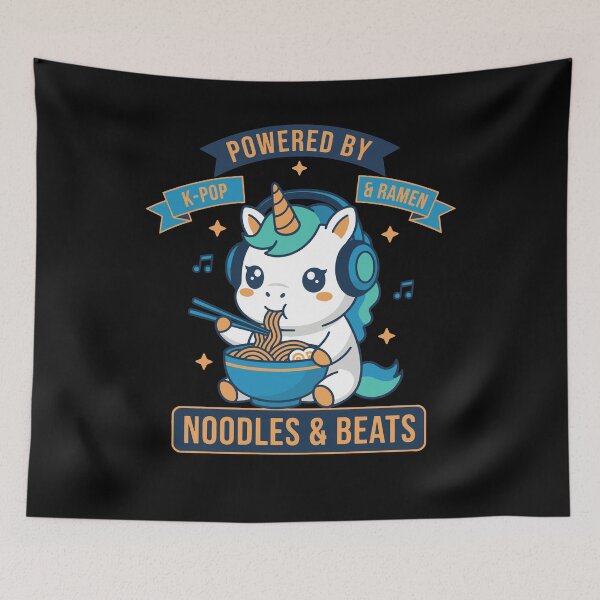 Item preview, Powered By K-Pop And Ramen Noodles And Beats designed and sold by LuminOrb.