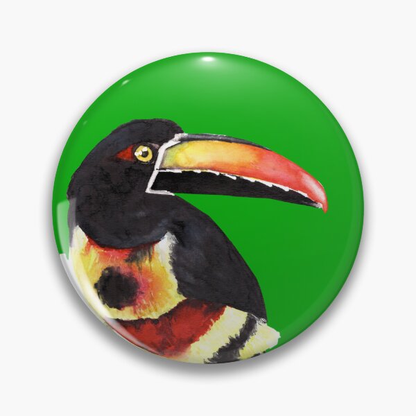 Item preview, Fiery-Billed Aracari bird watercolour painting designed and sold by art-elodie-g.