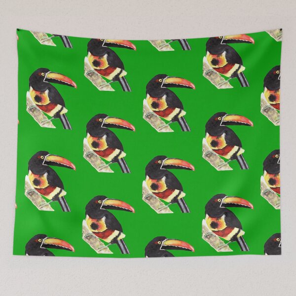 Item preview, Fiery-Billed Aracari bird watercolour painting designed and sold by art-elodie-g.