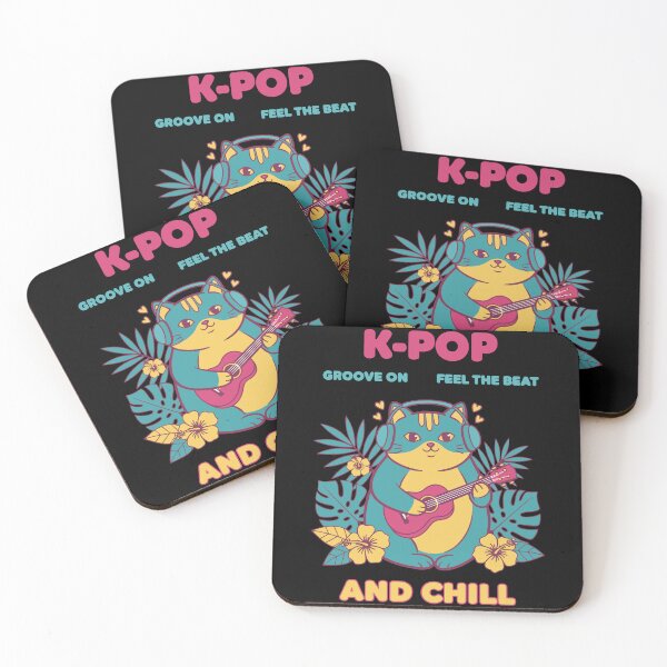 Item preview, K-POP Groove On Feel The Beat And Chill Cat designed and sold by LuminOrb.