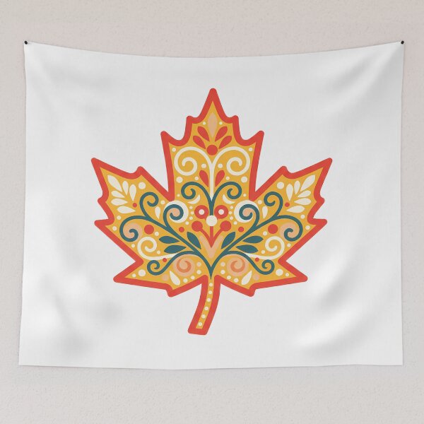 Item preview, Acer Maple Leaf Folk Art Motif – Autumn Symbolism by heidiannemorris © designed and sold by FOLK ART FUSION by heidiannemorris.