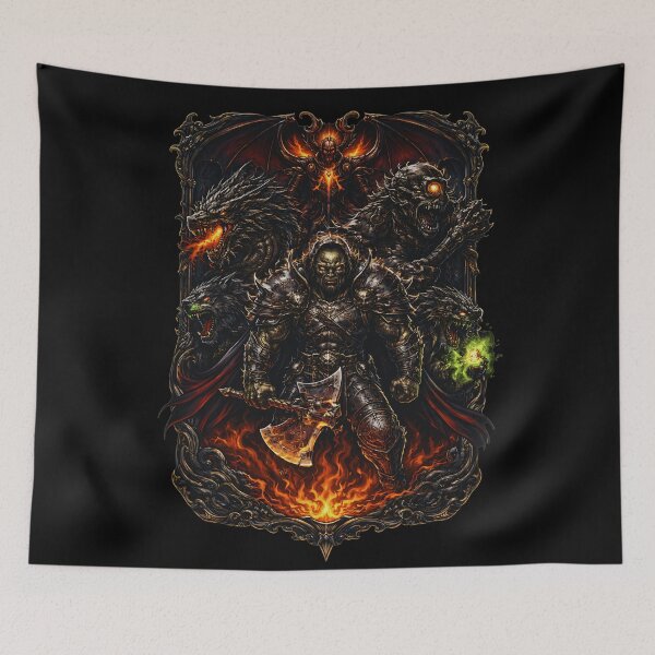Item preview, Fantasy Creatures Gothic Vampire & Werewolf Dark Fantasy Art designed and sold by Otaku Style.