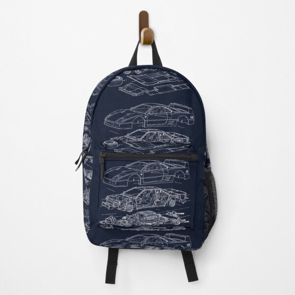 Item preview, Vintage Design Blueprint Classic Car Supercar F40 designed and sold by Sideways Society Apparel.