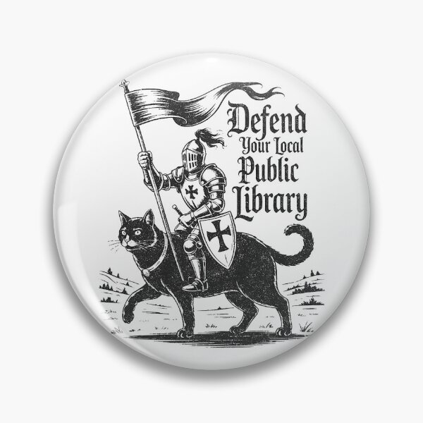 Item preview, Defend Local Public Library Knight Shield designed and sold by nryum.
