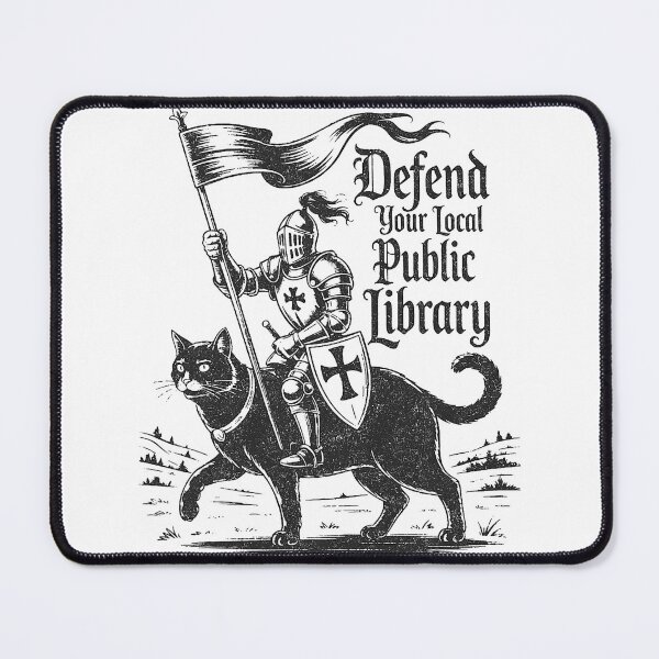 Item preview, Defend Local Public Library Knight Shield designed and sold by nryum.