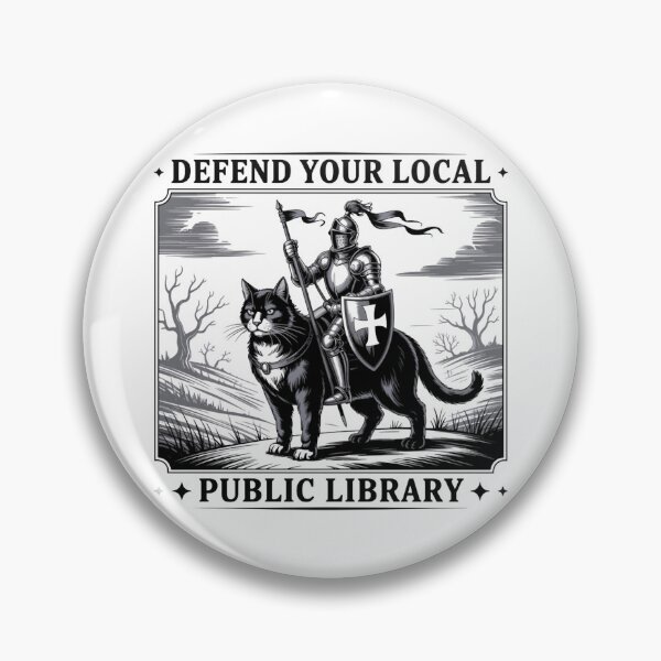 Item preview, Defend Local Public Library Knight Cat designed and sold by nryum.