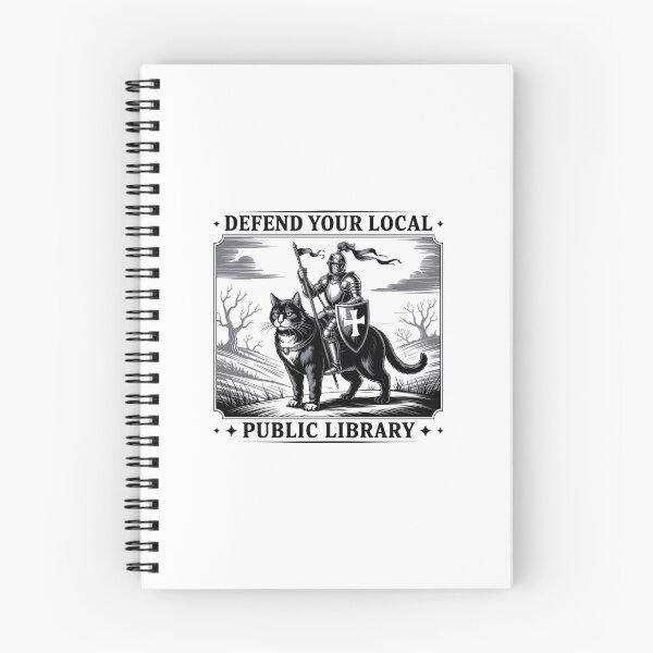 Item preview, Defend Local Public Library Knight Cat designed and sold by nryum.