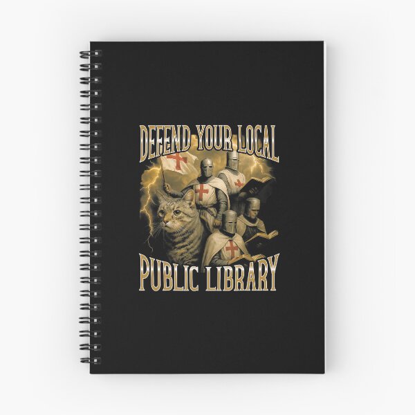 Item preview, Defend Local Public Library Crusader Cat designed and sold by nryum.