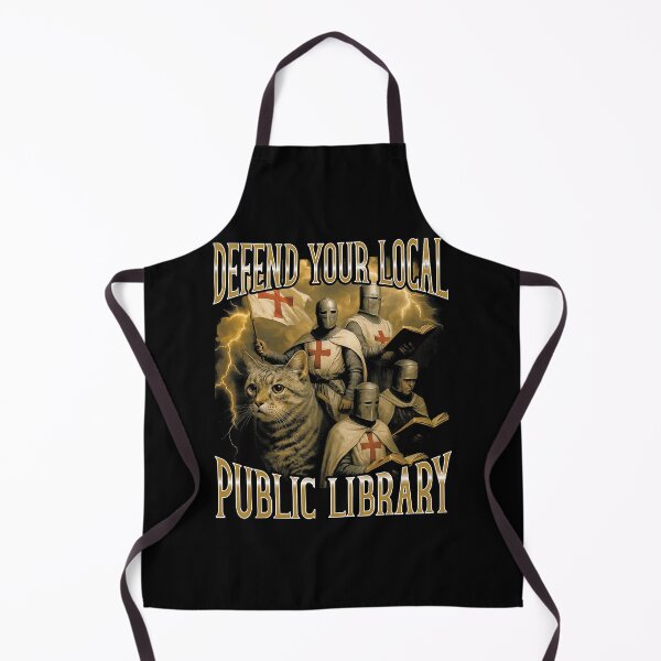 Item preview, Defend Local Public Library Crusader Cat designed and sold by nryum.