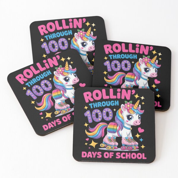 Item preview, Rolling Through One Hundred Days Of School Cute Roller Skating Unicorn designed and sold by LakenDraphil.