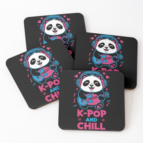 Item preview, K-POP AND CHILL Cute Korean Kpop Music Panda designed and sold by LuminOrb.