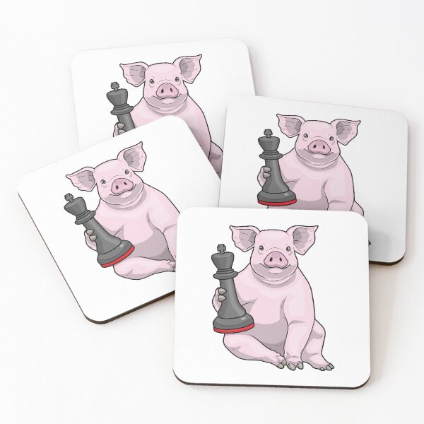 Artikelvorschau, Schwein Schachfigur König Schach entworfen und verkauft von Snabdesign84.