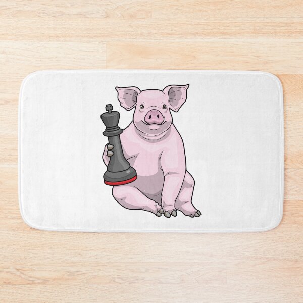 Artikelvorschau, Schwein Schachfigur König Schach entworfen und verkauft von Snabdesign84.