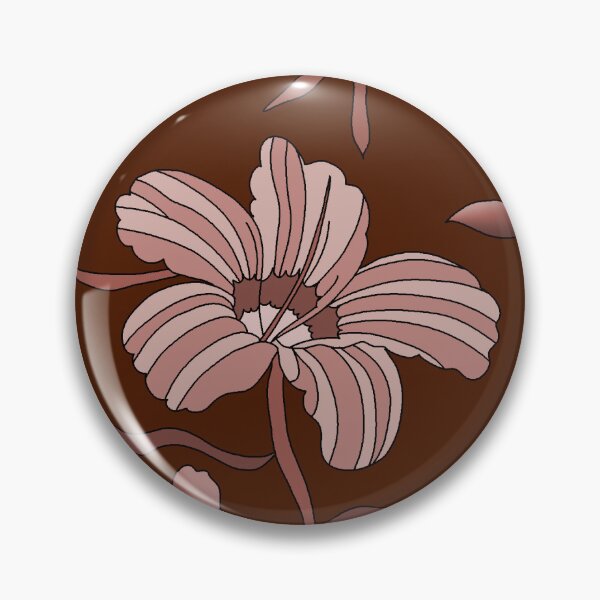 Item preview, Vintage Bloom-French Puce-deep Reddish-brown Monochrome designed and sold by Fabricatemyart.