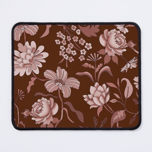 Item preview, Vintage Bloom-French Puce-deep Reddish-brown Monochrome designed and sold by Fabricatemyart.