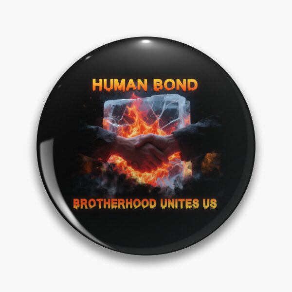 Item preview, Human Bond: Fire Within Ice, Brotherhood Unites Us, Sacred Flame of Connection, Hands Beyond Duality, Unity in Elemental Opposition designed and sold by CrisMor-Art.
