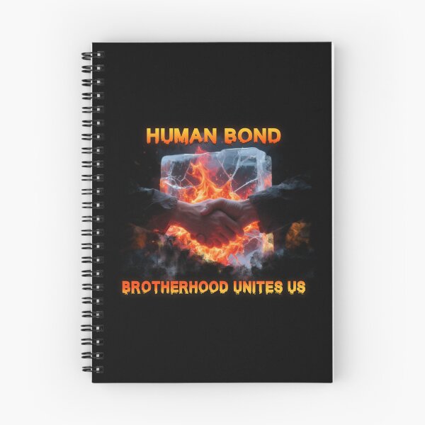 Item preview, Human Bond: Fire Within Ice, Brotherhood Unites Us, Sacred Flame of Connection, Hands Beyond Duality, Unity in Elemental Opposition designed and sold by CrisMor-Art.