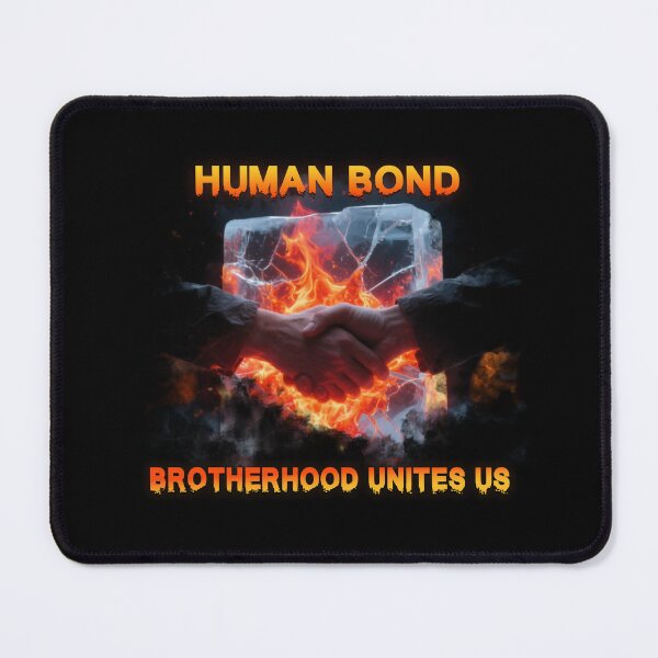 Item preview, Human Bond: Fire Within Ice, Brotherhood Unites Us, Sacred Flame of Connection, Hands Beyond Duality, Unity in Elemental Opposition designed and sold by CrisMor-Art.