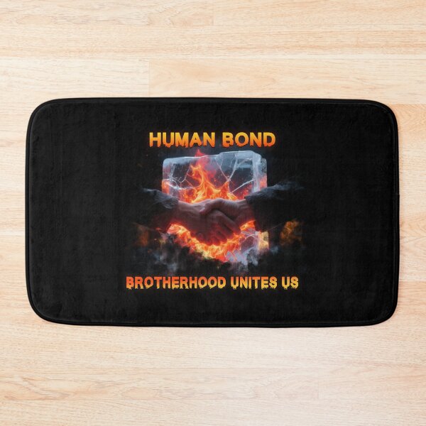 Item preview, Human Bond: Fire Within Ice, Brotherhood Unites Us, Sacred Flame of Connection, Hands Beyond Duality, Unity in Elemental Opposition designed and sold by CrisMor-Art.