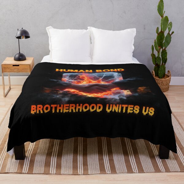 Item preview, Human Bond: Fire Within Ice, Brotherhood Unites Us, Sacred Flame of Connection, Hands Beyond Duality, Unity in Elemental Opposition designed and sold by CrisMor-Art.