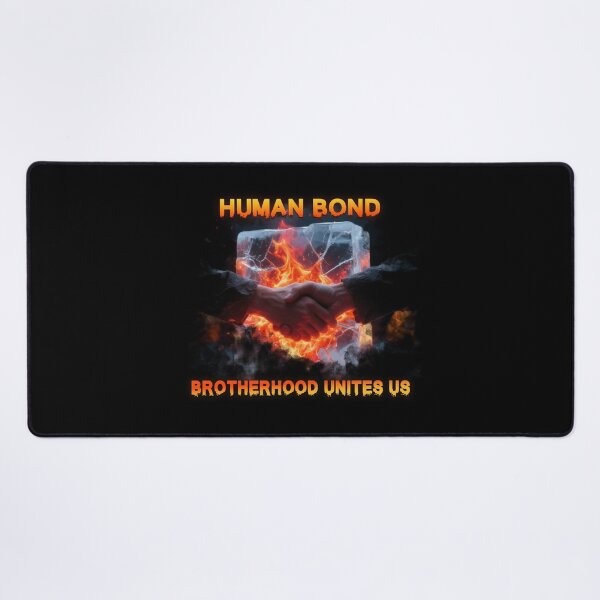 Item preview, Human Bond: Fire Within Ice, Brotherhood Unites Us, Sacred Flame of Connection, Hands Beyond Duality, Unity in Elemental Opposition designed and sold by CrisMor-Art.