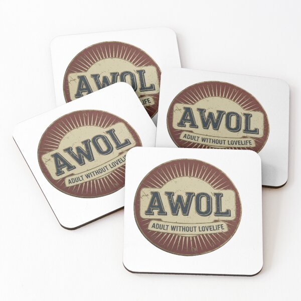 Item preview, AWOL Adult Without Lovelife Humor Graphic designed and sold by JG2A.
