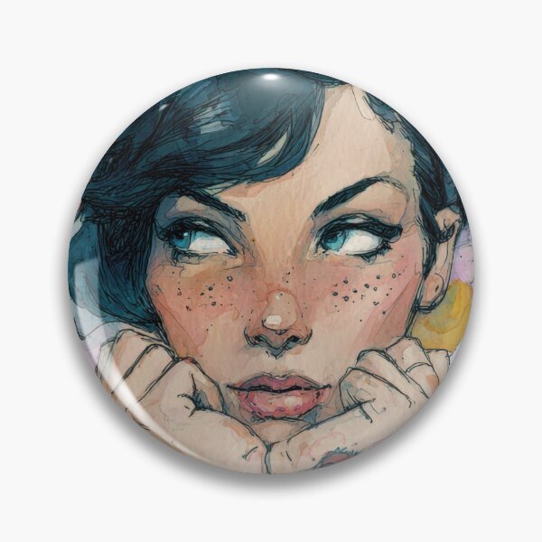Item preview, Young woman thinks deeply about life designed and sold by anytka.