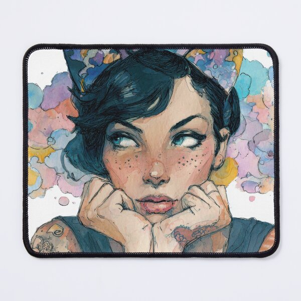 Item preview, Young woman thinks deeply about life designed and sold by anytka.