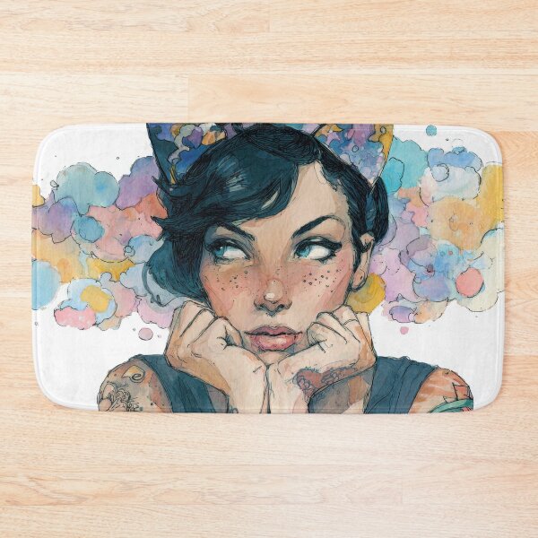 Item preview, Young woman thinks deeply about life designed and sold by anytka.
